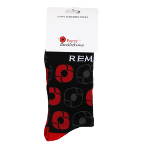 Remembrance Poppy Socks