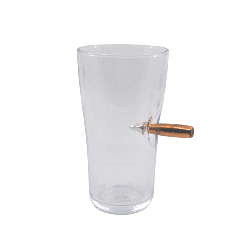 Pint Glass with Bullet