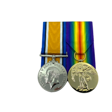 Load image into Gallery viewer, Medals WW1 Pair Court Mounted
