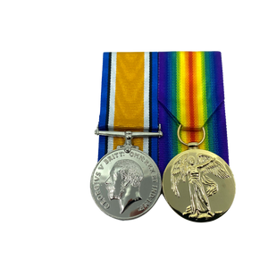 Medals WW1 Pair Court Mounted